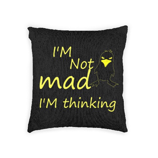 I'm Not Mad I'm Thinking Cute Angry Bird Woven Pillows