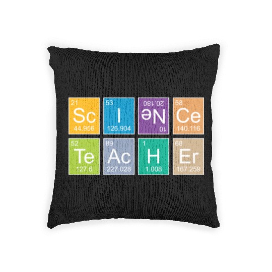 science teacher funny periodic table Woven Pillows