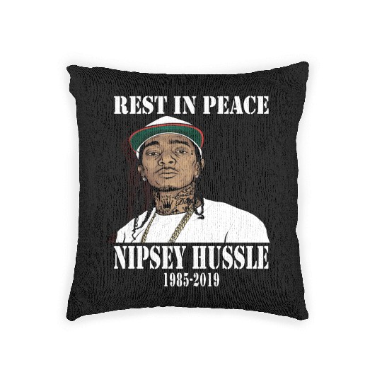 Nipsey Hussle Rest in Peace Woven Pillows