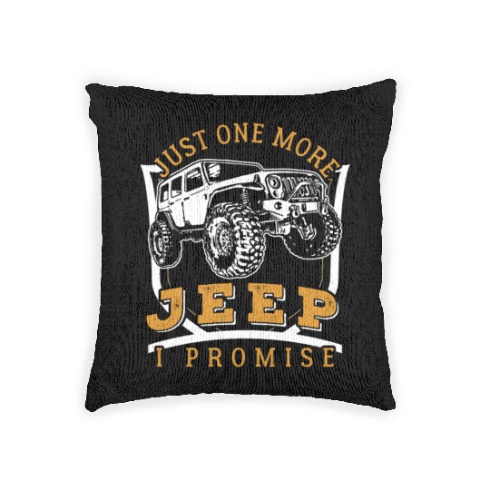 Just on more jeep car racing promise Woven Pillows