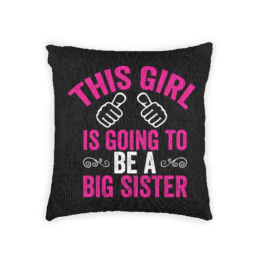 Big Sister Woven Pillows, Funny Big Sister Woven Pillows