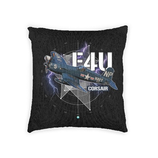 F4U Corsair WWII Aircraft Gift Woven Pillows