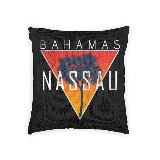 Bahamas Nassau Palms Holiday Woven Pillows