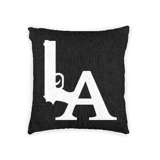 LA Dodgers Gun Los Angeles Hollywood California Woven Pillows