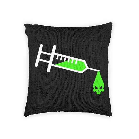 Poison Vaccination Autism Measles Anti Vaccinat Woven Pillows