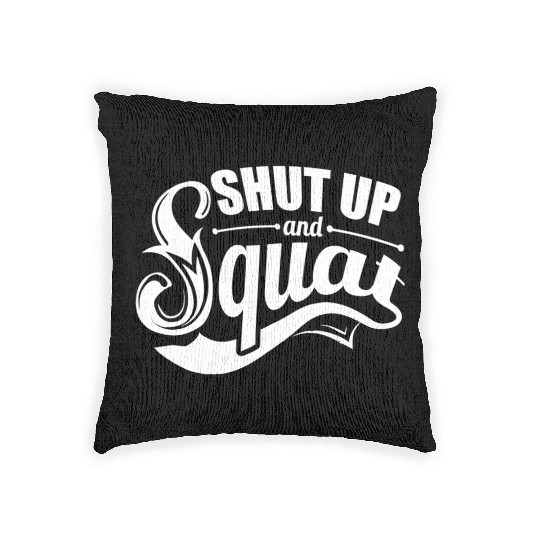 Shut up and squat gym Woven Pillows
