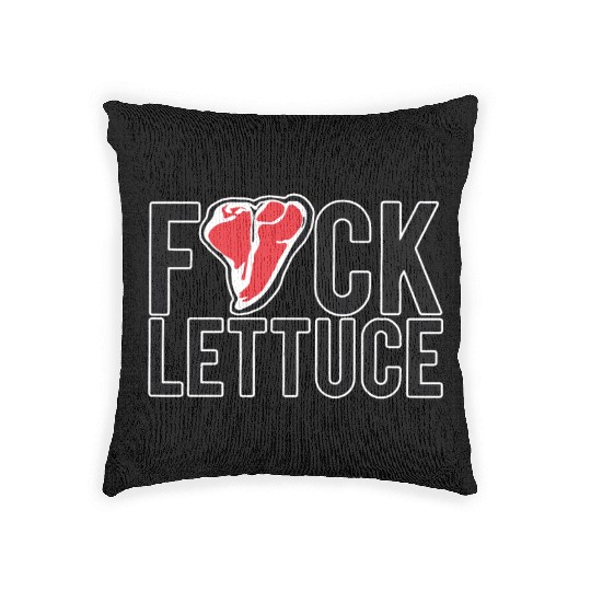 Fuck Lettuce Woven Pillows Meat Lover Steak Woven Pillows Gift Te