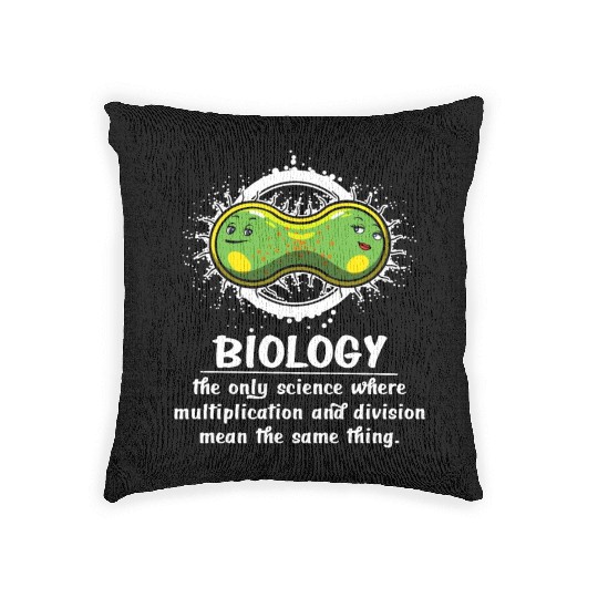 Biology Science Multiplication Funny Joke Woven Pillows