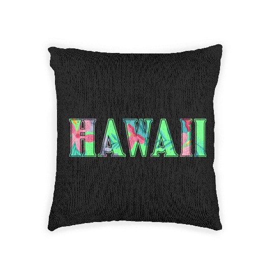 Hawaii Flowers | USA America Orchids Writing Woven Pillows