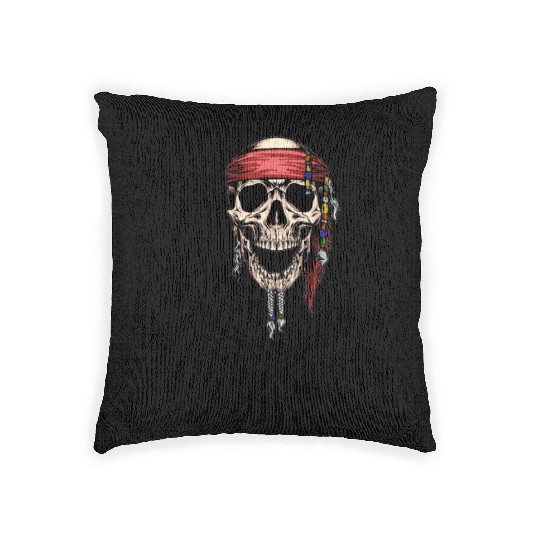 Pirate Skull and Crossbones Woven Pillows