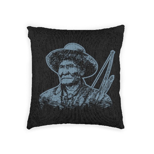 Geronimo Apache Native American Indian Warrior Woven Pillows