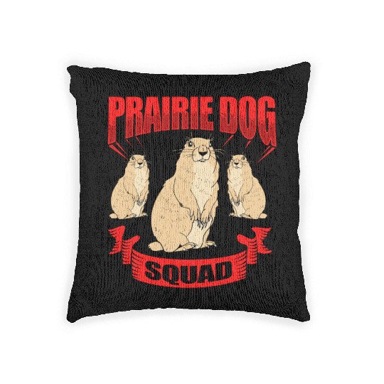 Prairie Dog Groundhog Squirrel Xerini Rodent Woven Pillows