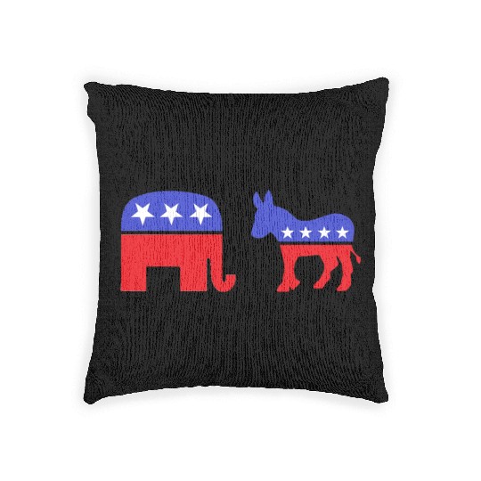 Democrat Republican Woven Pillows