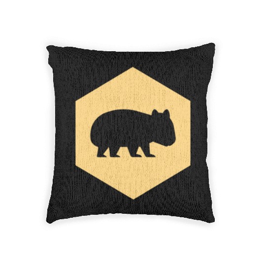 Wombat Australia Animal Welfare Wilderness Gift Woven Pillows