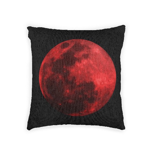 Blood Moon - Space - Graphic Realistic Woven Pillows