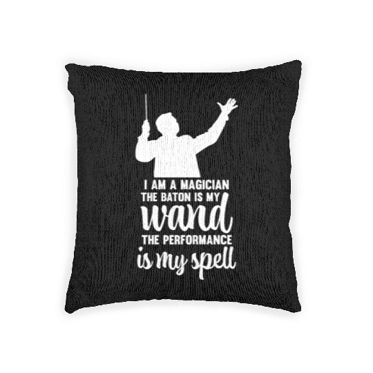 Orchestra Conductor Baton Musical Director Maestro Woven Pillows