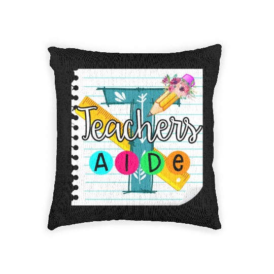 Teacher's Aide Woven Pillows Teacher Assistant Gift