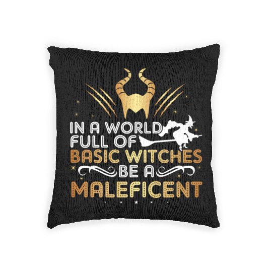 Halloween Scary Costume Witches be a Maleficent Woven Pillows