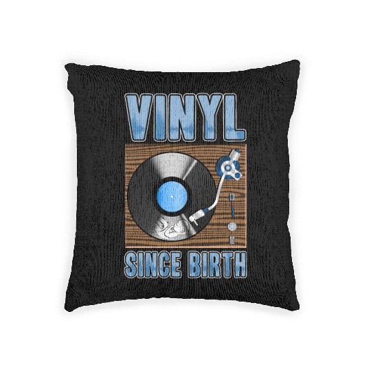 Vinyl Since Birth Retro Pride Turntable Record Woven Pillows