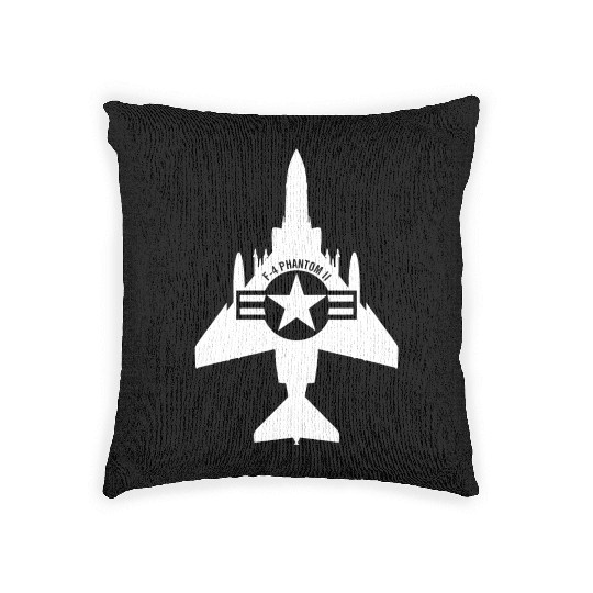 F-4 Phantom II Military Fighter Jet Airplane Woven Pillows
