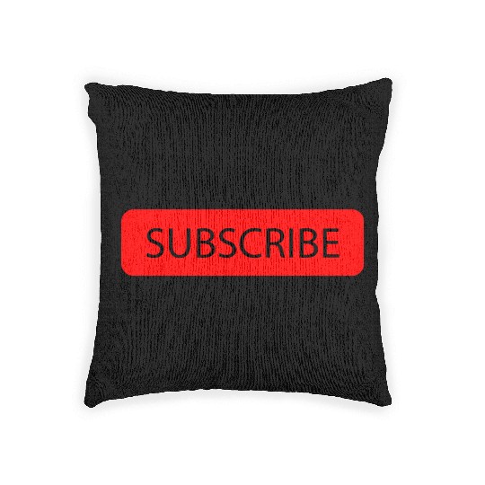 Youtube subscribe design Woven Pillows