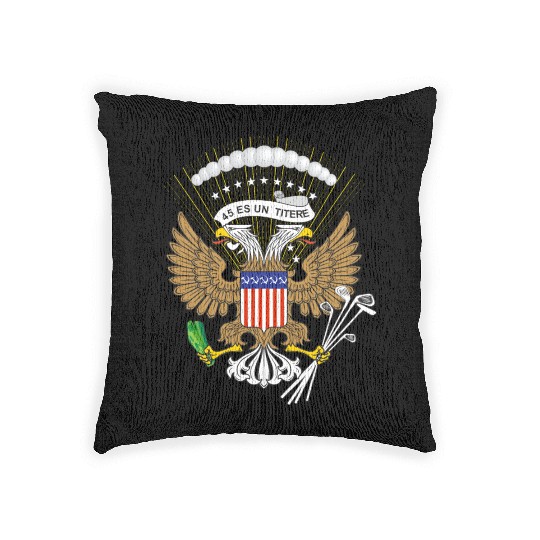 Fake Presidential Seal 45 Es Un Titere Woven Pillows