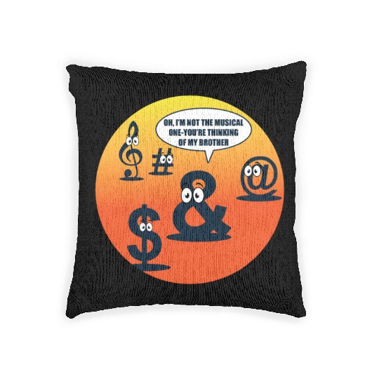 Musician Character Language Funny Song Band Gift Woven Pillows