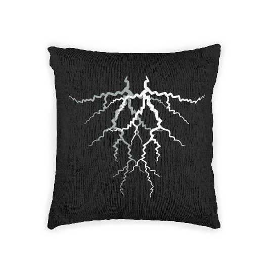 pattern lightning thunder weather storm storm elec Woven Pillows