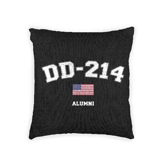 Dd 214 Us Armed Forces Alumni Usa Flag Vintage Woven Pillows