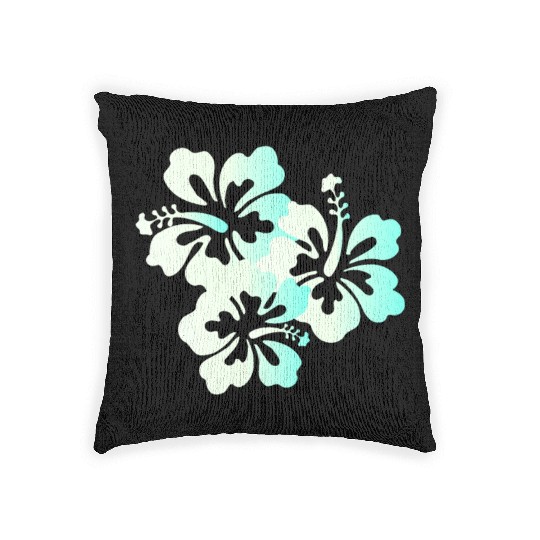 Hawaii Honolulu Boarder Surfer Tiki Summer Vacatio Woven Pillows