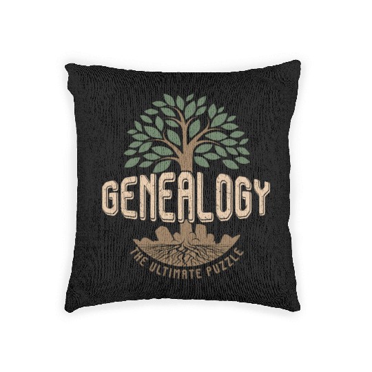 Genealogist Genealogy The Ultimate Puzzle Woven Pillows