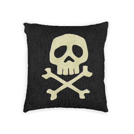 Misfits Style Captain Harlock Skull Crossbones Woven Pillows