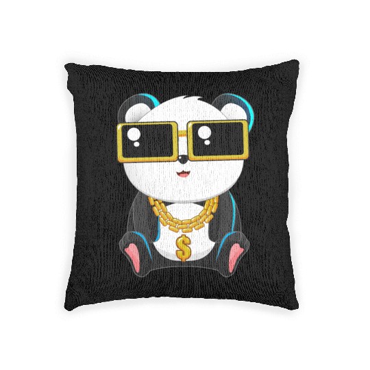 Panda Bear Gangster Chibi Anime Gangsta Lover Woven Pillows