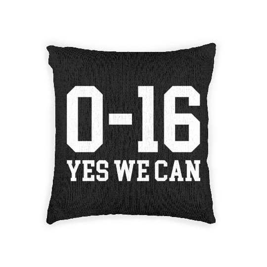 Detroit Lions 0 16 Yes We Can Woven Pillows