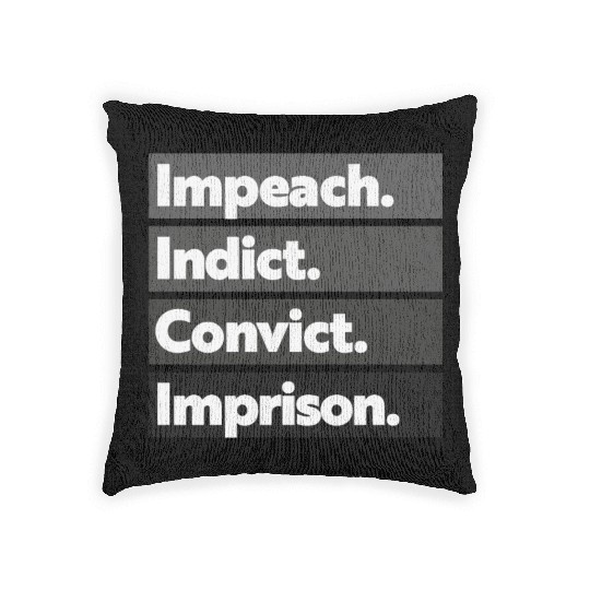 Trump Impeach, Anti Trump Protest Woven Pillows