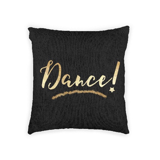 Dance! Dance Star Gold Foil Woven Pillows