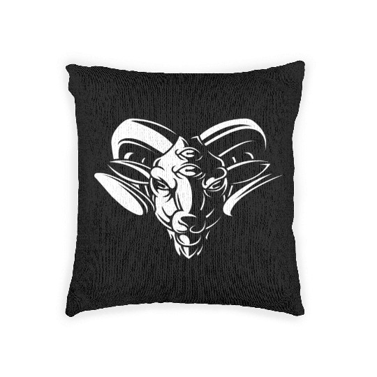 Dark Goat Baphomet - Satanic Lucifer Beelzebub Woven Pillows