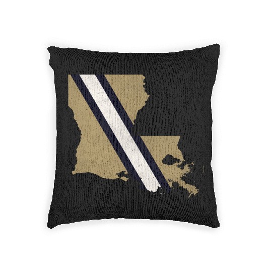 new orleans louisiana helmet stripe Woven Pillows