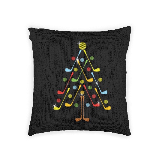 Christmas Christmas Tree Golf Golf Ball Woven Pillows