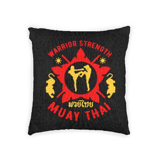 Tigar Muay Thai MMA Retro Warrior MMA Training Woven Pillows