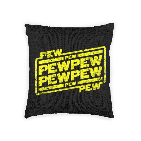 Pew Pew Pew Woven Pillows