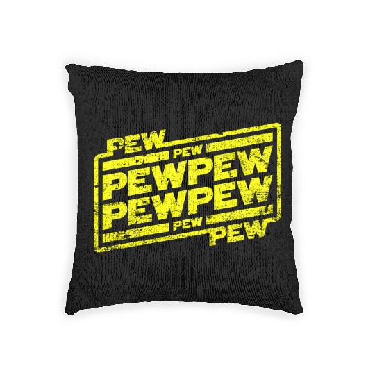 Pew Pew Pew Woven Pillows