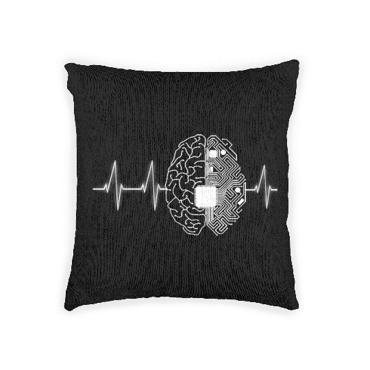 Programming Lover Programmer Heartbeat design Woven Pillows