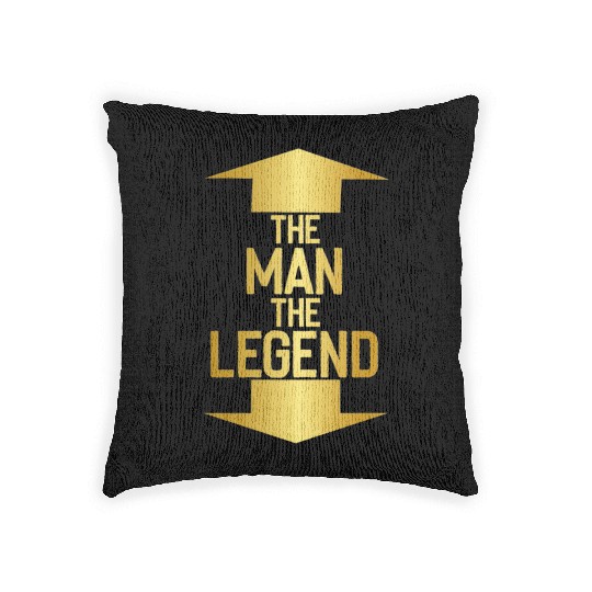 the man the legend Woven Pillows