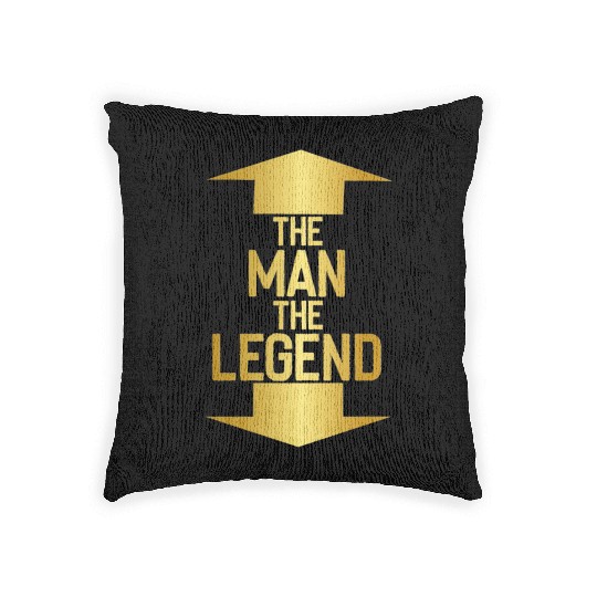 the man the legend Woven Pillows
