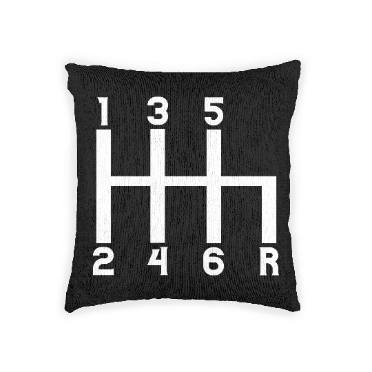stick shift, manual drive, racing, shift, driver Woven Pillows