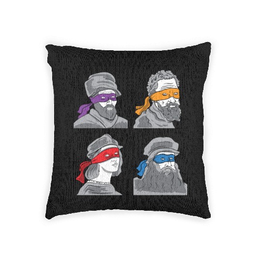 Leonardo Donatello Raphael Michelangelo Gift Woven Pillows