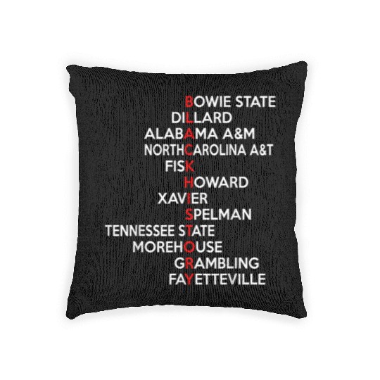 Black History Historically black colleges universi Woven Pillows