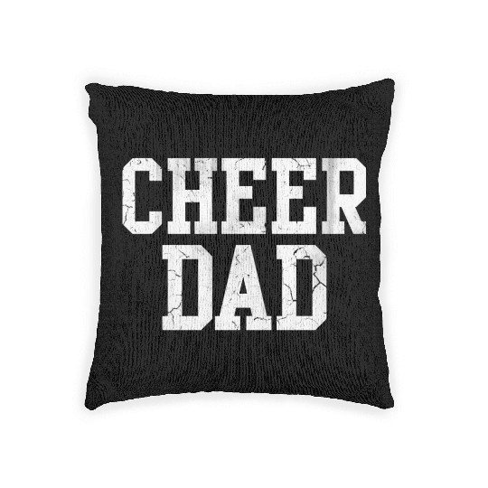 Cheer Dad Cheerleader Cheerleading Father Woven Pillows