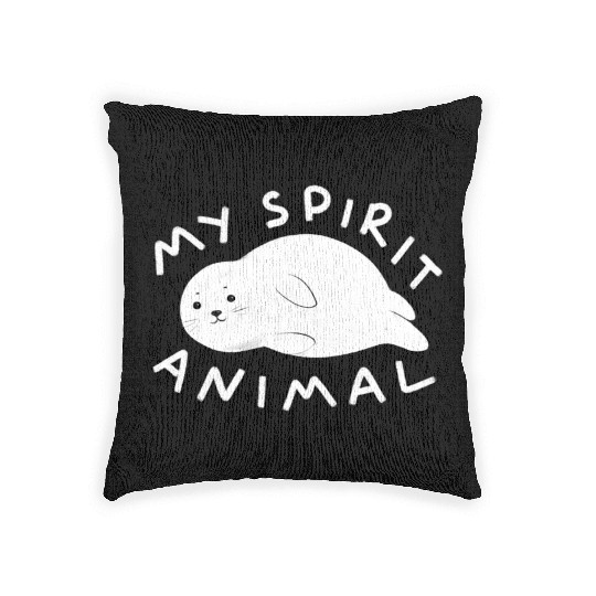 Seal is my spirit animal Woven Pillows